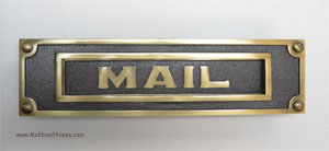 Deluxe Mail Slot - Antique Brass