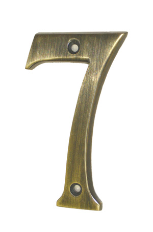 Antique Brass House Number
