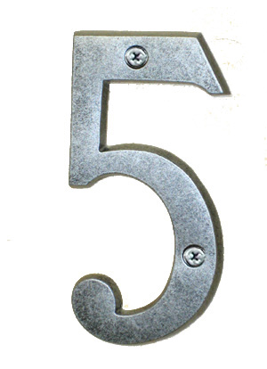 Antique Silver House Number