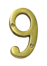 Polished Brass House Number