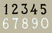 Black and White House Numbers