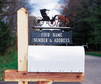 Mailbox Signs & Colored Ornaments