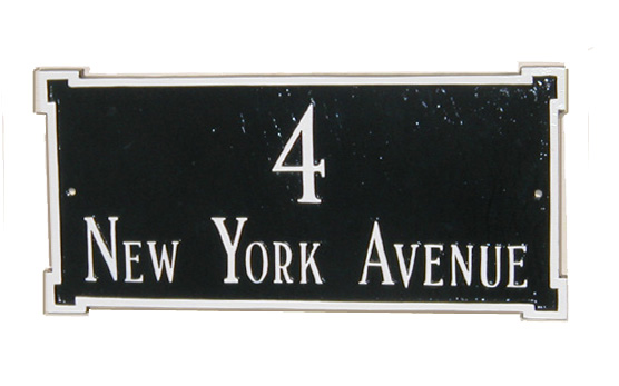 New Yorker House Number Sign